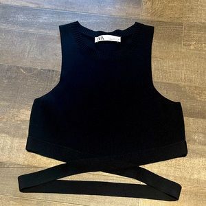 Zara Cropped cut out top.